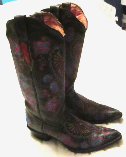 Dark gray leather - leather, below