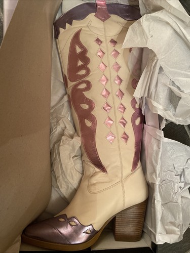 Leather western boots - leather,