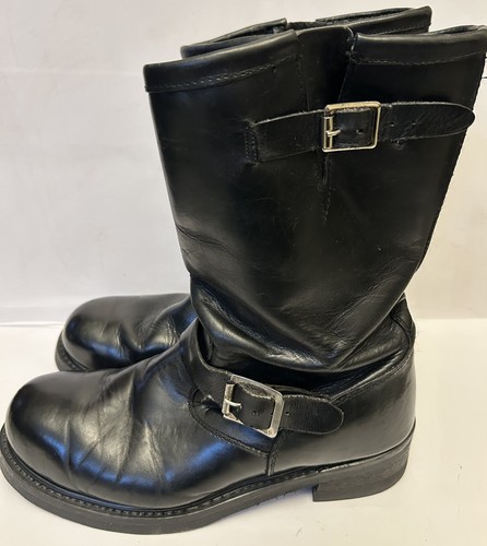 Sears black leather - leather, engineer
