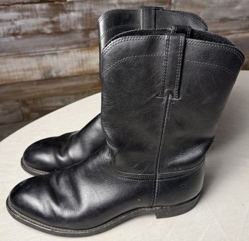 Frye men black leather - black,