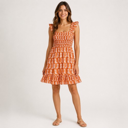 Marie orange cowboy - cowboy, boot